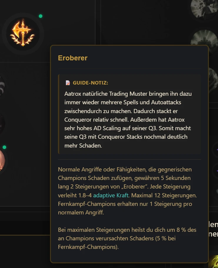 Live-Runen-Tooltips mit Guide-Notiz